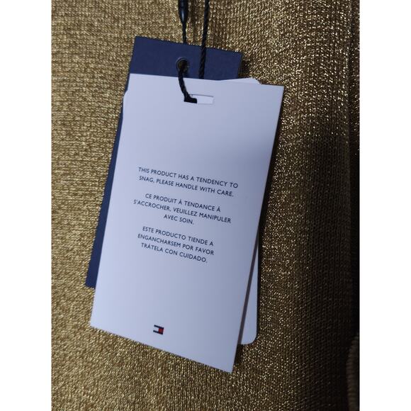 Tommy Hilfiger Zendaya X Tommy womens gold shimmer sleeveless body suit sz 4 NWT - Picture 4 of 7